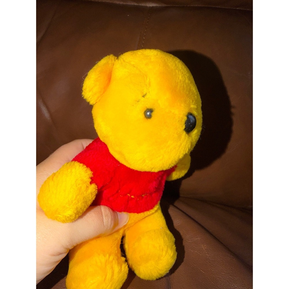 Vintage Sears Walt Disney Winnie the Pooh Plush Red Shirt Stuffed Animal Toy - Picture 3 of 6